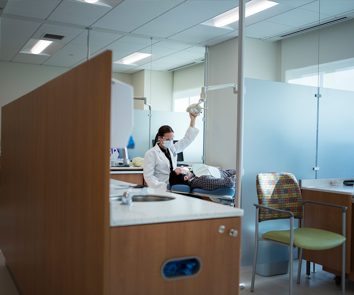 woman in dental office