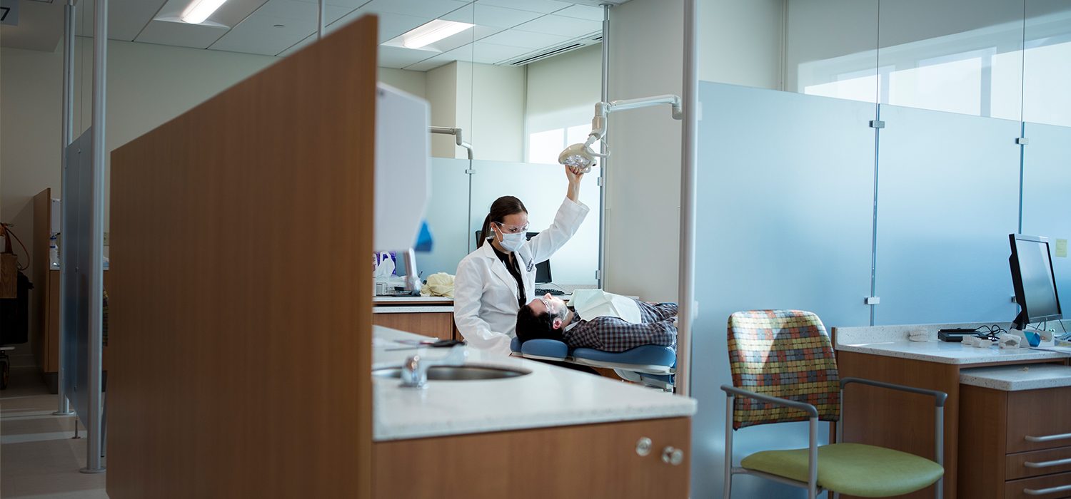 woman in dental office